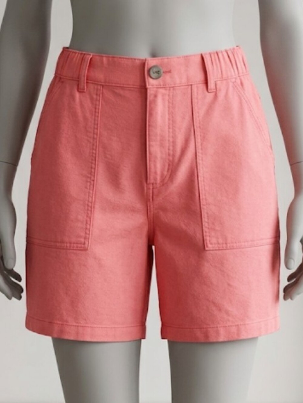 Last Chance Lee Pink Cotton Utility High Waist Shorts (Sz 10) Cargo Gorpcore